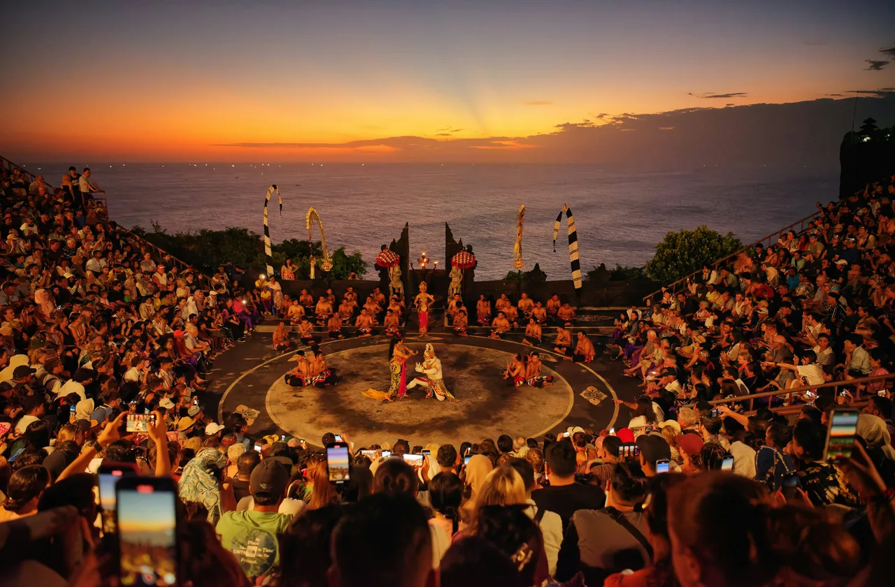 A Kecak performance at an open-air amphitheatre in Uluwatu