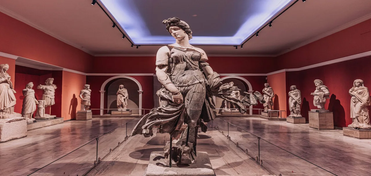 Ancient sculptures displayed in the Antalya Museum